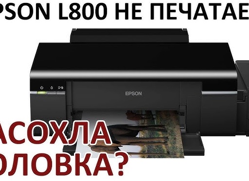 Струйный принтер Epson L800 печатает с дефектами. Прокачка демпферов